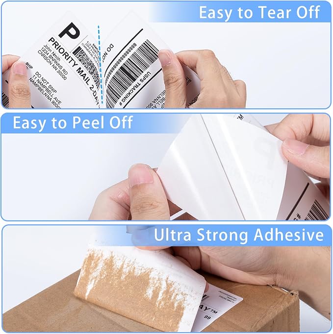 Phomemo 4x6 Shipping Label Printer with Touch Screen, Wireless Bluetooth Thermal Printer for Small Business & Packages, Compatible with Amazon Shopify UPS USPS, with 100 4X6 Thermal Labels