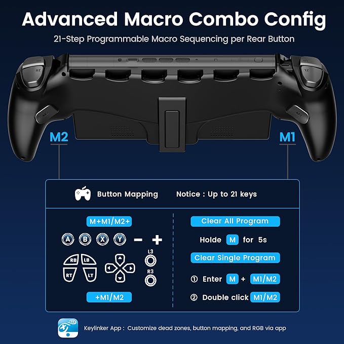 KICKDOT JC500 Nintendo Switch 2 Joypad Controller | Wireless Gamepad with Hall Effect Joysticks, Built-in Kickstand, Ergonomic Grip | No Drift, Turbo, Programmable Back Buttons