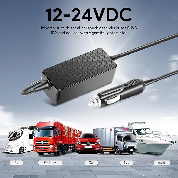 KFD Car Charger 12V-24V DC Adapter for Goal Zero Yeti 150/200X/400/400 Lithium/500X/1000/1250/1400/1500X/3000/ 3000X/6000X & Sherpa 50/100/100AC Portable Power Station Goal Zero Yeti Car Power Cord