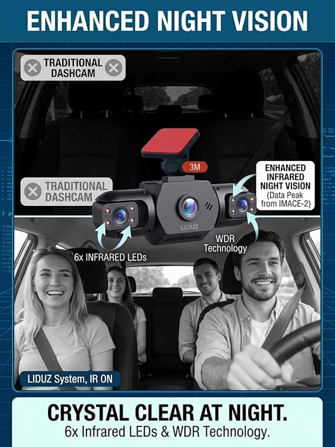 Wireless Dash Cam Front and Rear No Wires, 4K 4-Channel Full View Car Dashcam System, 360 Degree Driving Recorder with Night Vision, Parking Monitor, G-Sensor, Motion Detection