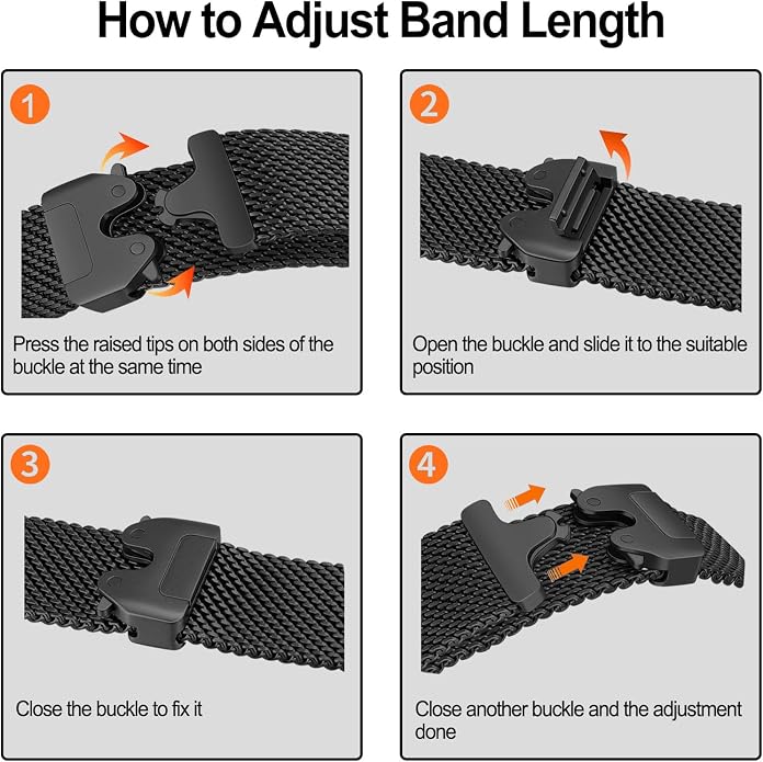 Dhwazz Titanium Milanese Loop Band for Apple Watch Ultra 3 2 1 49mm, Parachute-Buckle Strap for iWatch Series 11 10 9 8 7 6 5 4 46mm 45mm 44mm / SE 3 2 1 Men Women