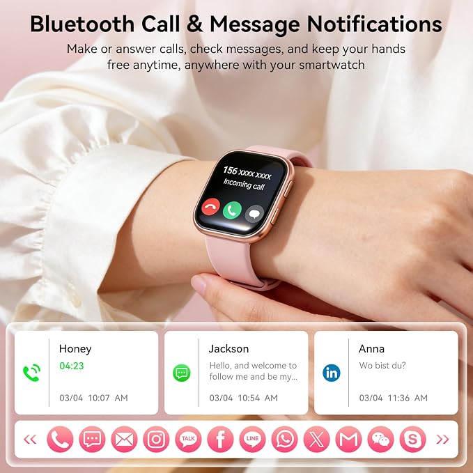 Mingtawn Smart Watches for Women Men with 7 Interchangeable Bands,1.83" HD Smart Watch with Heart Rate/Sleep Monitor,Fitness Watch with Bluetooth Call,120+ Sport Modes Activity Tracker Bands Gift Set