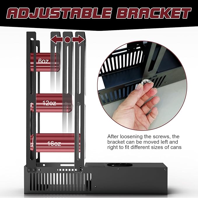 Electric Aluminum Can Crusher, Automatic Can Crushers for Recycling 8oz, 12oz & 16oz Cans, Fill 8 cans at a Time, for Recycling Aluminum Seltzer, Cola, Beer Cans
