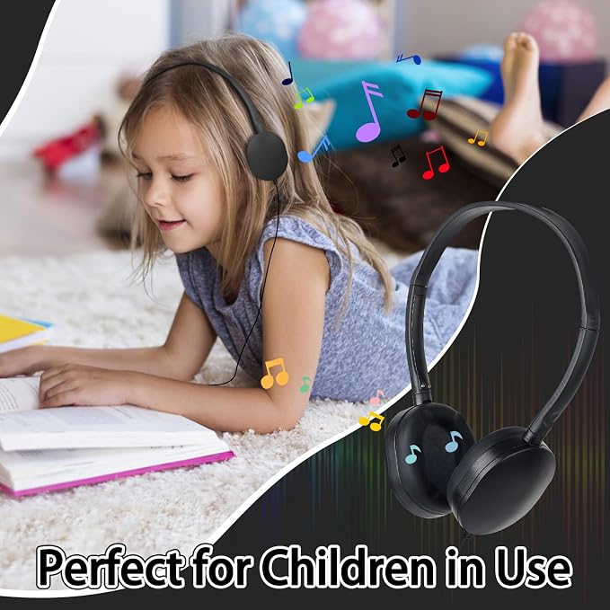 Headphones Bulk 24 Pack for Classroom School,Wholesale Earphones Class Set for Students Teens, Adult Group Learning, Computer Lab, Library, Online Lesson and Testing (Black)