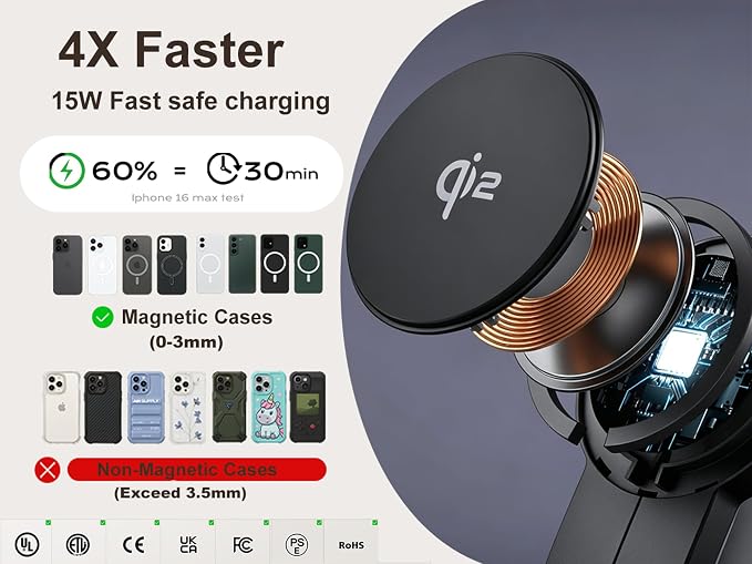Wireless Charging Station, 2026 Upgraded Fast 15W 4-in-1 Charger Station for iPhone 17/16/15/14/13/12 Series, Watch Airpods 1-8/Ultra, iPad, AirPods, 35W Charger Included White