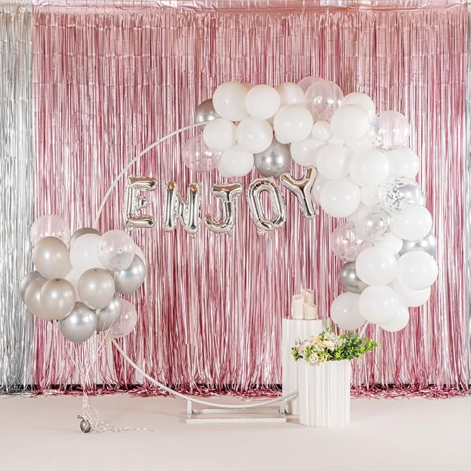 Restaurantware Balloonify 12 Inch Confetti Balloons 19 Party Balloons With Confetti Dots - With Ribbon Strong Latex Silver Latex Balloon Set Decorations For Photo Shoot Wedding Or Party