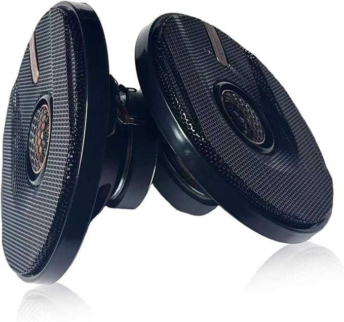 Warzone 2X WZ52PTi 5-Inch Super Coaxial Speaker Pair, 4 Ohm, 380W Max, 100W RMS, 90dB Sensitivity, Ferrite Woofer & PEI Dome Tweeter for Pro Car Audio