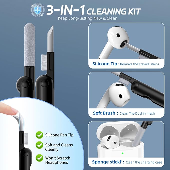 Secure Lock Case for Samsung Galaxy Buds3 FE (2025)/Buds3 Pro & Galaxy Buds 3 (2024), Shockproof Hard Case Cover with Cleaning Kit & Keychain | Auto-Open | Compatible with MagSafe