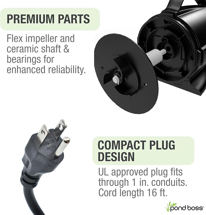 Pond Boss Waterfall Pump, 2300 GPH