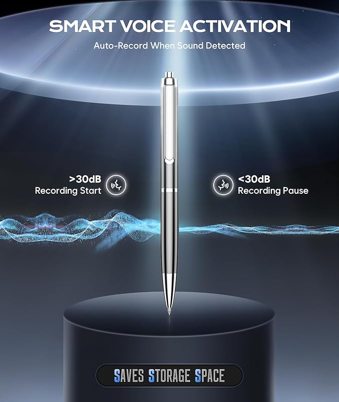 128GB (9800Hrs) Voice Recorder w/Type-C, Portable OTG File Transfer Recording Device, Voice Active Recorder with One-Touch Start, Portable Audio Recorder for Meeting, Interviews, Class, Work