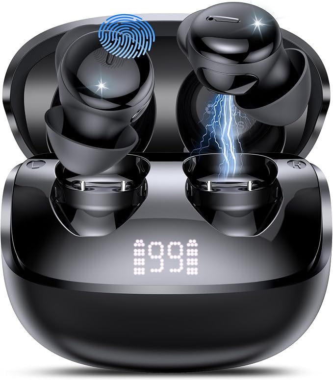 Sleep Earbuds Bluetooth 5.4 in Ear Light-Weight Headphones with Sleep Mode and White Noise, 48H Mini Sleep Ear Buds Small Design for Side Sleepers, Clear Calls, Sleep Earphones for Relaxing/Focus