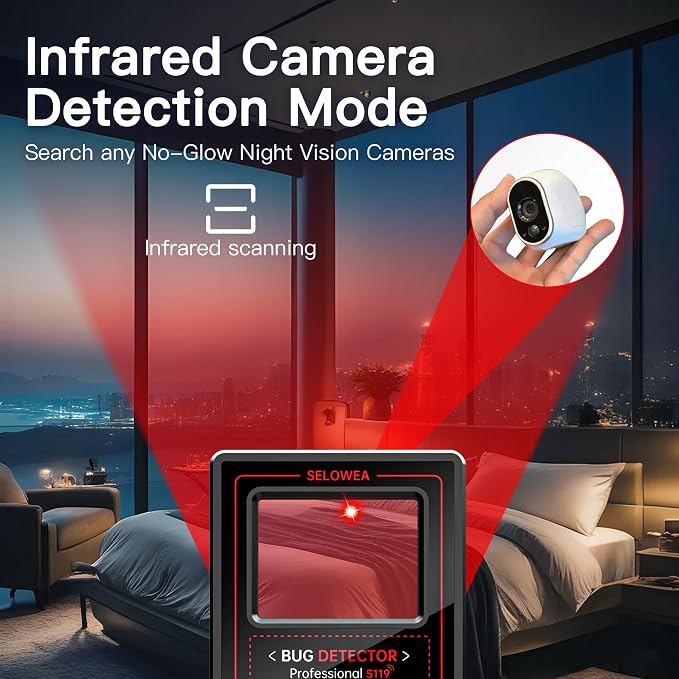 Hidden Camera Detector, Anti Spy Bug GPS Tracker Finder for Travel | Portable; Professional