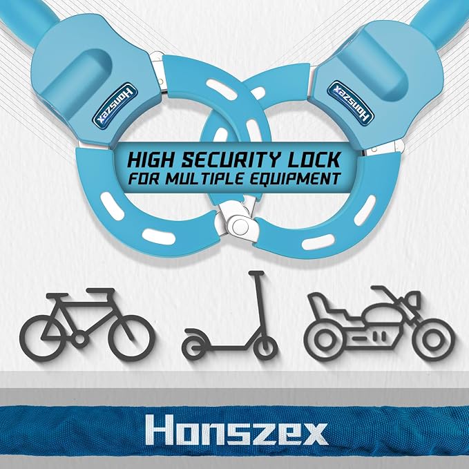 Scooter Lock, Scooter Locks Anti Theft, 36.22inch Colorful Electric Scooter Handcuff Lock, Bike Locks High Security with Key, Accessories for E Scooter, E Bike