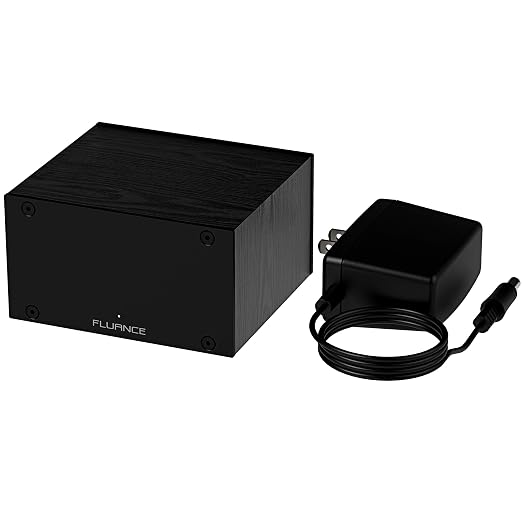 Fluance PA10 High Fidelity Phono Preamp (Preamplifier) with RIAA Equalization for MM Turntables/Vinyl Record Players with RCA Cable (3ft) and Ground Wire (3ft)