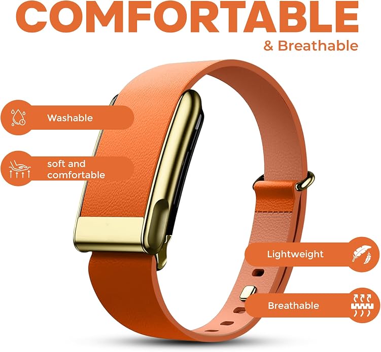 DADO Luxe Tapered Leather Replacement Band Compatible with WHOOP 5.0, One, Peak, and Life Fitness Tracker – Durable & Comfortable | Not for Whoop Gen 4