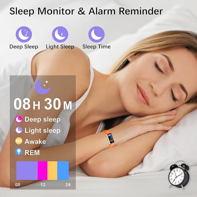 Smart Watch, Step Tracker Watch with 24/7 Heart Rate Monitor, Blood Oxygen, Sleep Monitor, Step Counter, Sports, IP68 Waterproof Fitness Watches for Men Women Compatible with Android & iPhone (Silver)