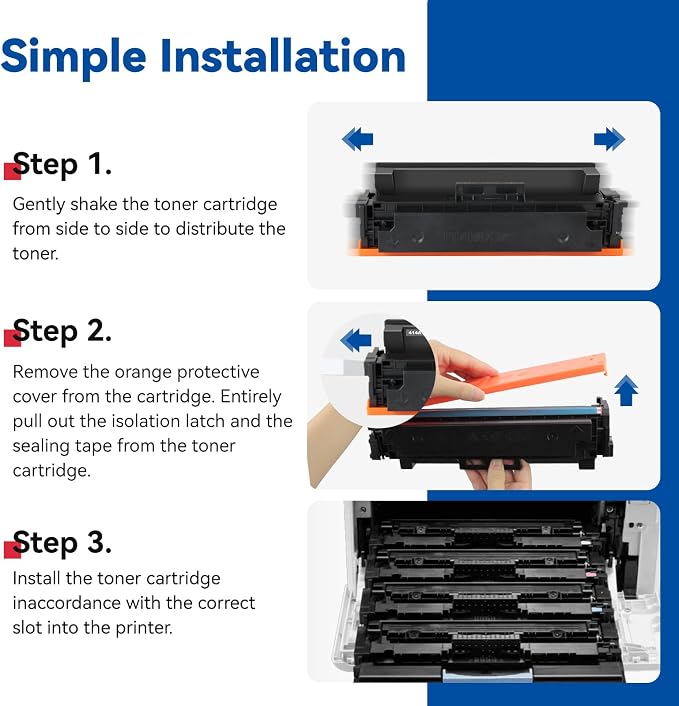 414A Toner cartridges 2 Pack Compatible Replacement for 414A 414X Works with Color LaserJet Pro MFP M479fdw M479fdn M479dw M454dw M454dn M455dn MFP M480f M479 M454 Series Printer Ink W2020A