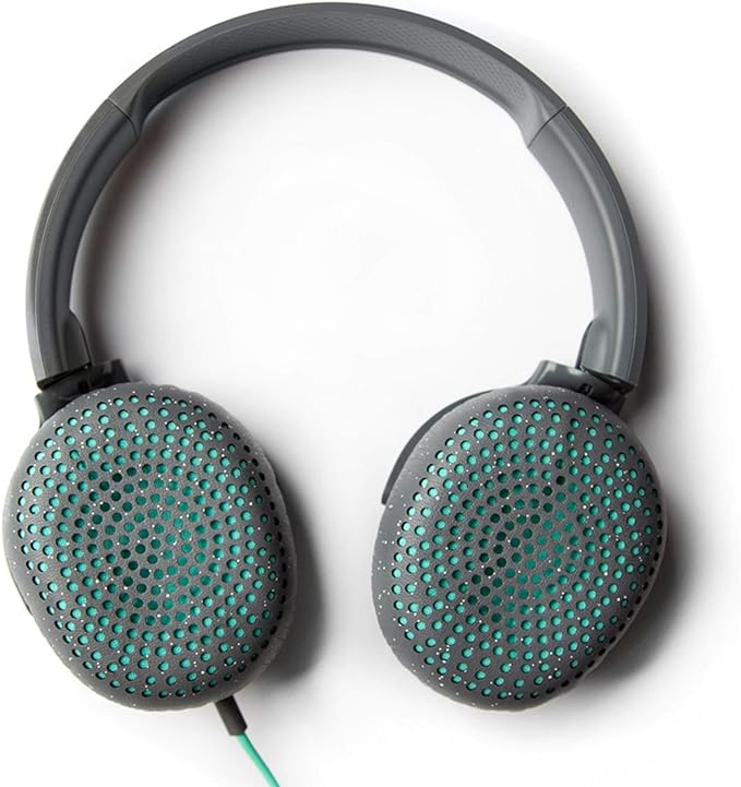 Skullcandy Riff On-Ear Wired Headphones, Convenient for Travel with 3.5mm AUX Plug, Built-in Microphone, Foldable Lightweight Comfortable Design, Durable Headband, Reliable Simplicity - Blue/Sunset