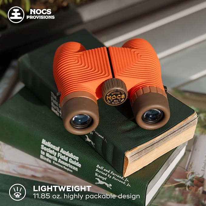 Nocs Provisions Standard Issue 8x25 Waterproof Binoculars, 8X Magnification, Bak4 Prism, Wide View Multi-Coated Lenses for Bird Watching, Hiking & Backpacking - Glacial Blue