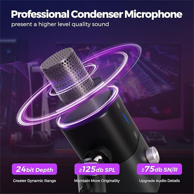 NearStream Podcast Equipment Bundle, XLR/USB Desk Microphone & Audio Interface