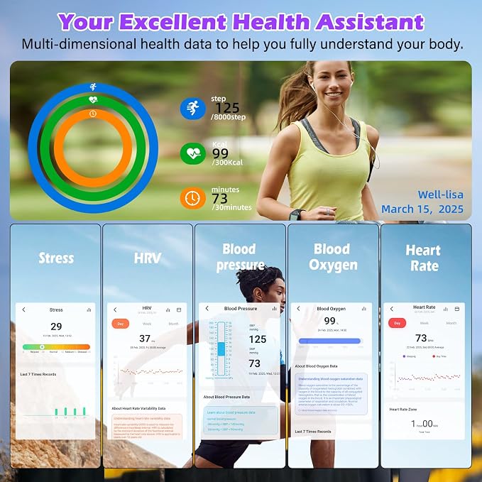 Smart Ring for Women and Men – Fitness & Health Smart Ring with Heart Rate and Sleep Tracking – Waterproof Activity & Wellness Ring Compatible with iPhone and Android (10#)