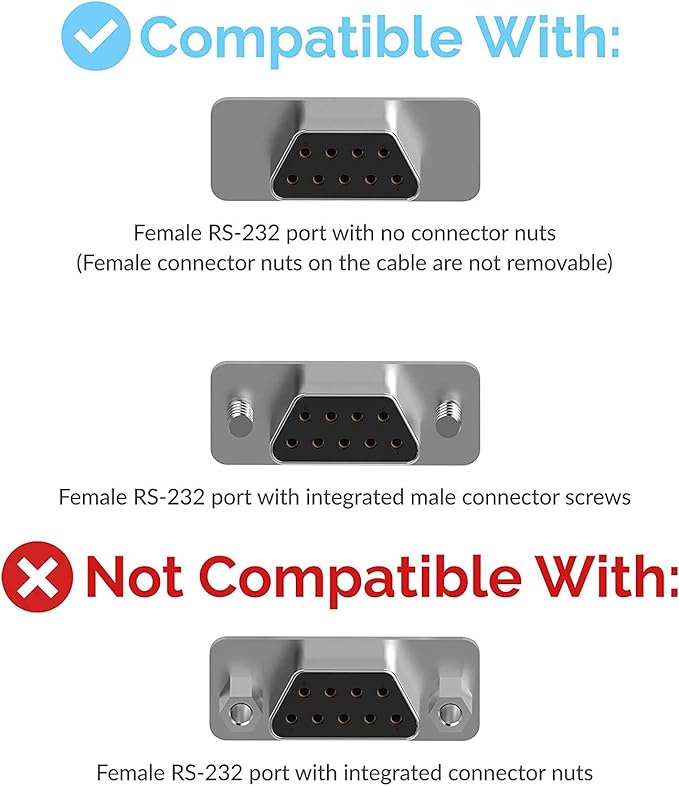 SABRENT USB to Serial (9 Pin) DB 9 RS 232 Converter Cable, Prolific Chipset, HEXNUTS+ USB 3.0 Extension Cable A Male to A Female [Black] 3 Feet
