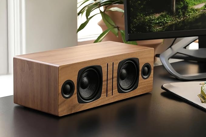 Audioengine All in One A2+ (B2) Portable Wireless Speaker - Audio with Lossless aptX Bluetooth and Analog Audio Input for Phone, Tablet, and Computers
