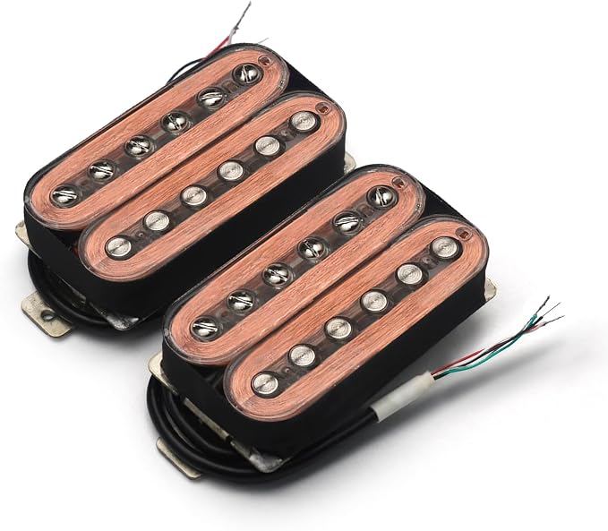 SAPHUE Alnico 2 Electric Guitar Pickup N-50 7-8K/B-52 8-9K Humbucker Alnico II Pickup Double Coil Pickup Guitar parts (Transparent)