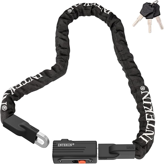 Bike Chain Lock 3FT/4FT/5FT Heavy Duty Bike Lock Anti-Theft Bicycle Chain Lock 8mm/10mm Thicker Bicycle Lock Chain Bike Lock with 3 Keys for Bike, Motorcycle