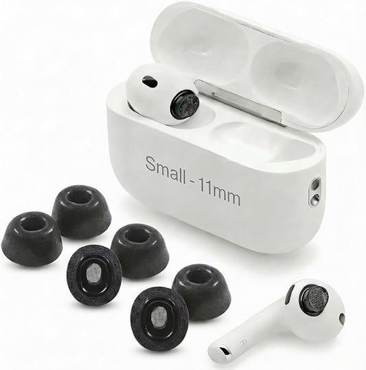 Dekoni Audio Memory Foam Ear Tips for Airpods Pro 3, 3 Pack | Ear Tip Replacement Complies with Apple Airpod Pro Gen 3 | Secure Fit, Enhanced Noise Isolation, All-Day Comfort (Small)