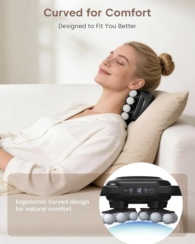 UOTT 24 Head Massage Gun Deep Tissue, Self Massager for Neck and Bback with 9 Modes & 9 Levels, Quiet Handheld Multi Head Percussion Muscle Massager for Body, Shoulder Muscle Pain Relief