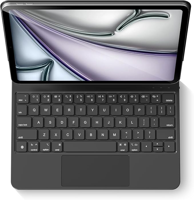 Magic Keyboard Case for iPad Pro 11-inch M5 2025 & M4 2024 : Smart Multi-Touch Trackpad, RGB Backlit, Function Row, Black