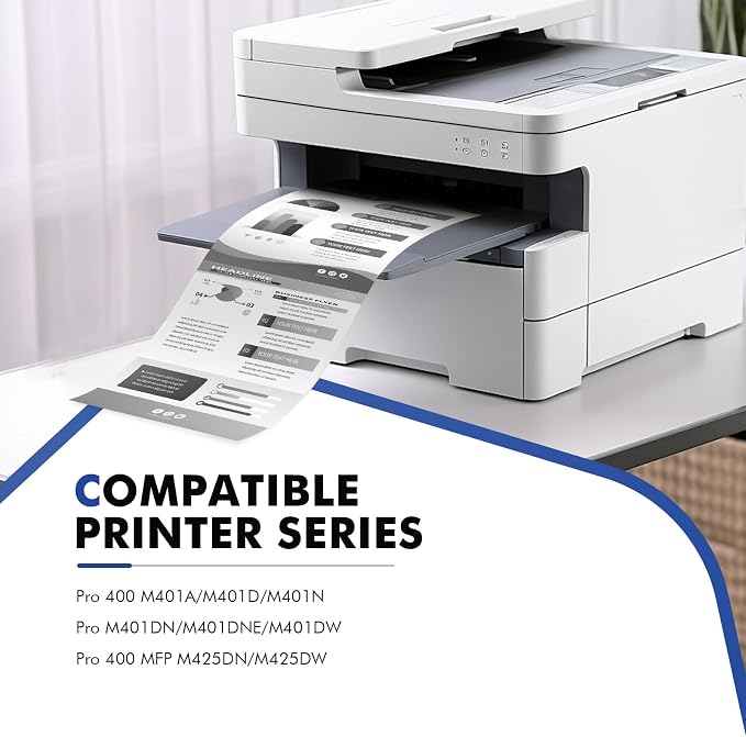 CF280X 80X Toner Cartridge Black Compatible for HP 80X 80A CF280X CF280A for HP LaserJet Pro 400 M401n M401dn MFP M425dn M401dne M401dw M425dw M401 M425 Printer Toner Ink High Yield(2 Pack)