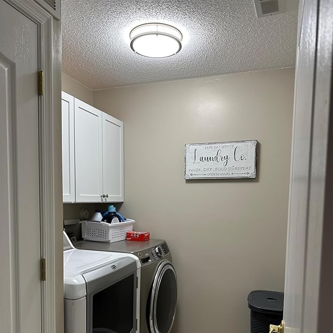 Kalium LED Ceiling Light with Remote 2 Pack 16 Inch Flush Mount Ceiling Light Fixture,32W 3000K-6000K Adjustable Color Temperature,Dimmable Lighting Fixtures for Kitchen Bedroom Hardwired Installation