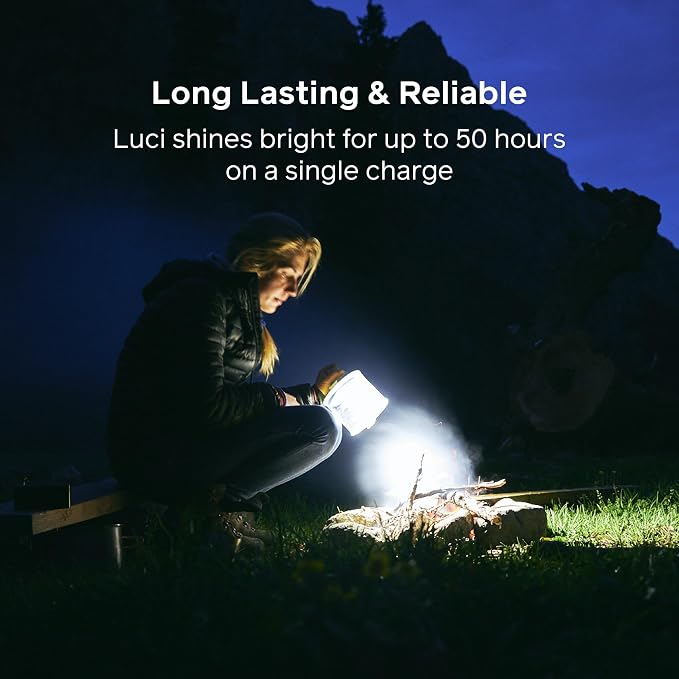 BioLite Luci Charge Inflatable Rechargeable Solar Camping Lantern, Charge 150