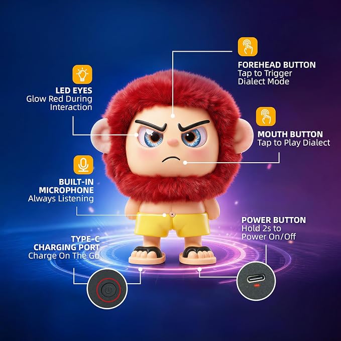 AI Robot,AI Companion & Emo Robot, Plush Interactive Toy Figure, Artificial Intelligence Product, Long-Distance Relationship Robot Gift for All Ages.