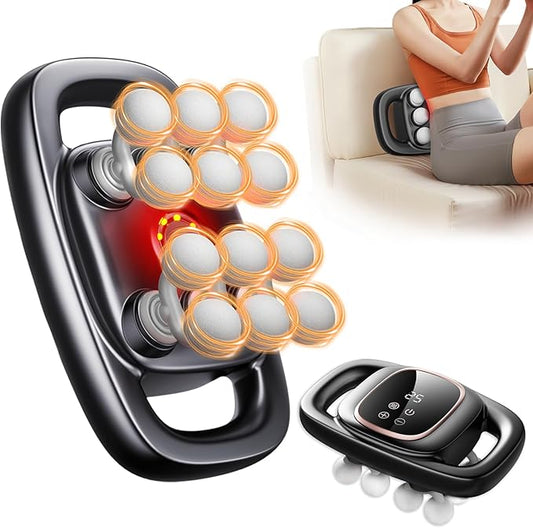 12-Head Massage Gun, 3 Modes, 30 Levels Of Intensity, Electric Deep Tissue Massager, Relieves Muscle Pain All Over The Body, 4k Smart Display, Suitable For Lazy People, The Elderly And Office Workers