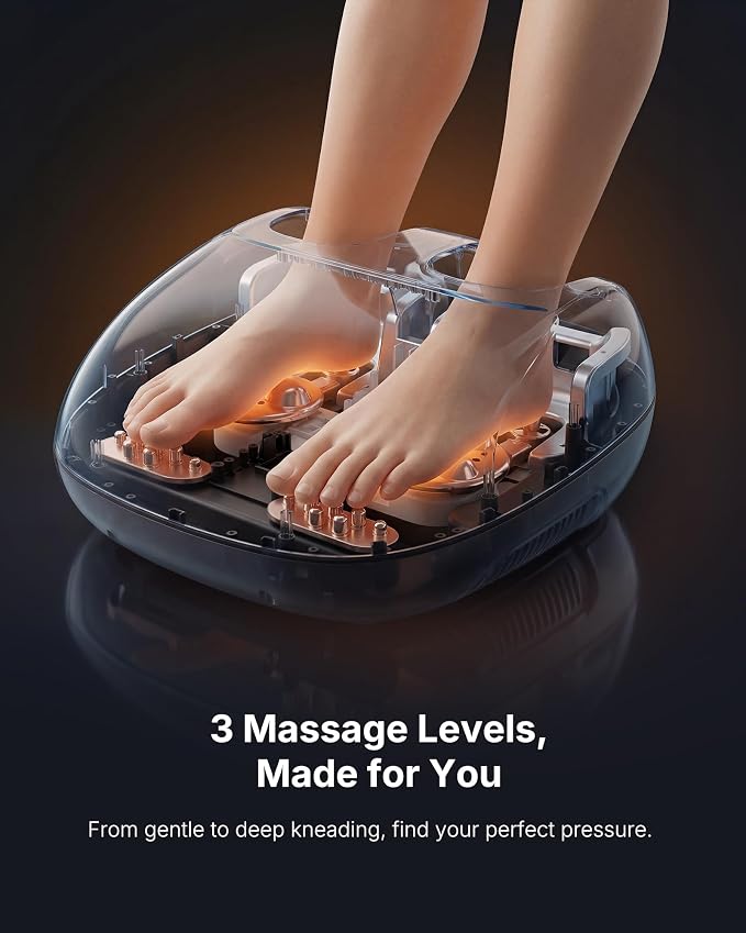 KNQZE Shiatsu Foot Massager with Heat, Compression, Deep Kneading Foot Massage for Plantar Fasciitis Relief, Remote Control, Multi Massage Modes, Auto Shut-Off Timer, FSA Eligible, Fathers Day Gift