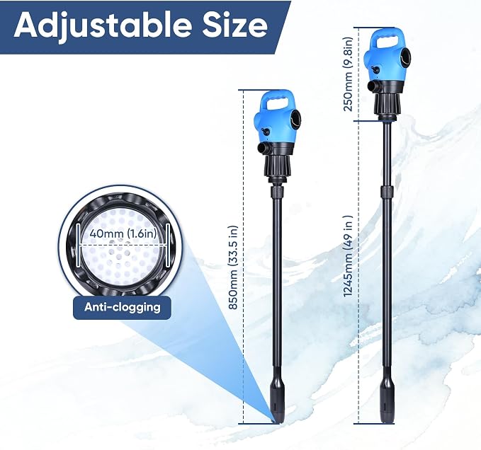 Electric Drum Barrel Pump, 110V-240V AC/ 12V DC Power, 55 Gallon Electric Transfer Pumps with 2-Inch Bung Adapter, 5 GPM Flow Rate, Suitable for DEF, Diesel, Water, Antifreeze