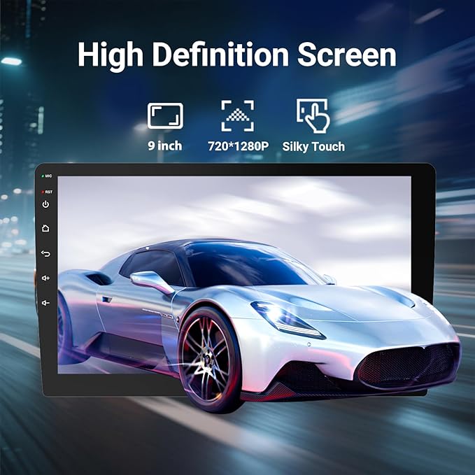 Haudio 9" Double Din Car Stereo - 2+64GB Wireless Apple CarPlay & Android Auto, HD Touchscreen Car Radio with Backup Camera,Car Accessories, GPS Navigation