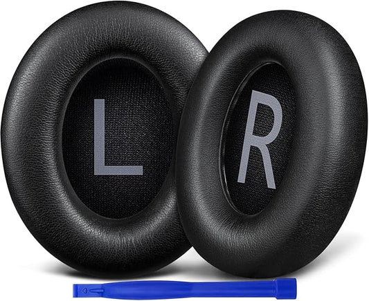 SOULWIT Protein Leather Replacement Earpads for Bose 700 (NC700) Wireless Headphones, Ear Pads Cushions with Softer Protein Leather, High-Density Noise Cancelling Foam, Added Thickness - Black