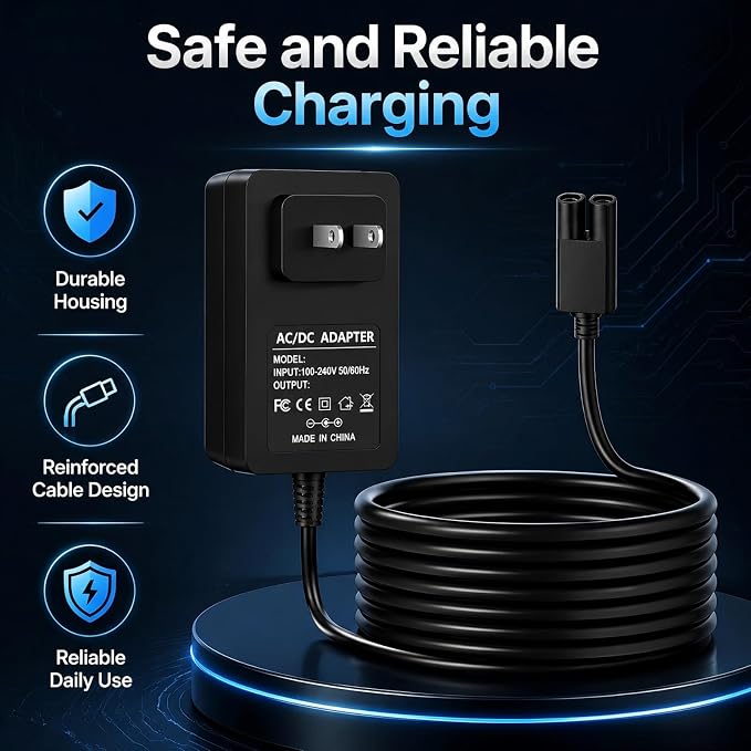 25.2V Charger, for Gosvor Robotic Pool Cleaners; Compatible with the Gosvor Pivot 21.6V Battery wall Charger