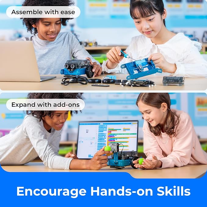 Makeblock mBot2 Coding Robot for Kids, Code Learning Support Scratch & Python Programming, Robotics Kit for Kids Ages 8-14 and up, Building STEM Robot Toys Gifts for Boys Girls