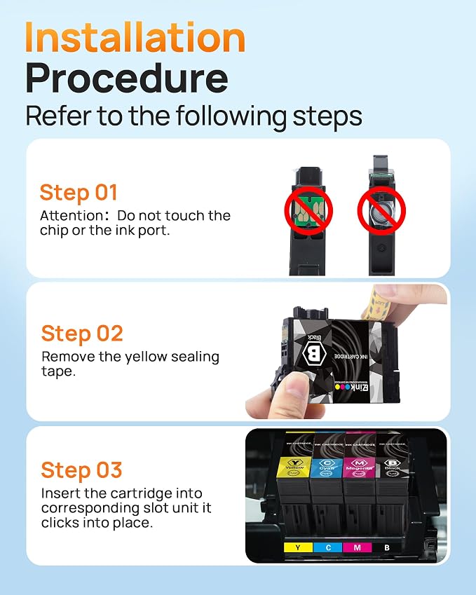 E-Z Ink Remanufactured Ink Cartridge Replacement for Epson 822XL Ink Cartridges Combo Pack for 822 Ink Cartridges for WF-3820 WF-3823 WF-4820 WF-4830 WF-4833 Printer (5Pack Black Cyan Magenta Yellow)
