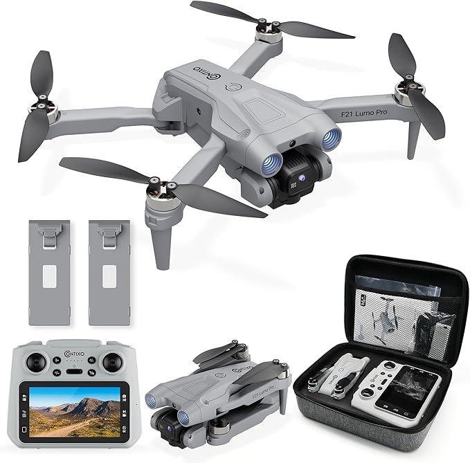 Contixo F21 Pro Drone with Dual Camera, 30 Min Flight Time With 2 Batteries, 4.3" Screen Remote, Obstacle Avoidance, Optical Flow Hover, 2.4GHz FPV, Altitude Hold, 3D Flip Drones For Adult Teenager
