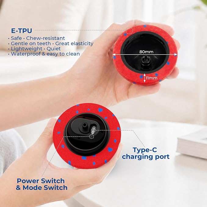 Fsitego Interactive Dog Ball Toys, Automatic Moving Bouncing, Rotating Smart Dog Toy for Small, Medium, Large to Keep Them Busy, Durable E-TPU Material & IP65 Waterproof, 5H Continuous Use(Red)