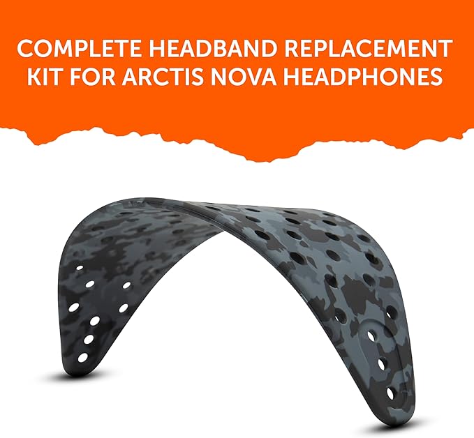 WC Modkit V2 Nova Pro Wireless, Pro Omni, & Elite - Gel Earpads, Extra-Wide Headband, & Side Plates for Arctis Nova Pro Wireless, Nova Elite & Nova Pro Omni by Wicked Cushions | Black Camo
