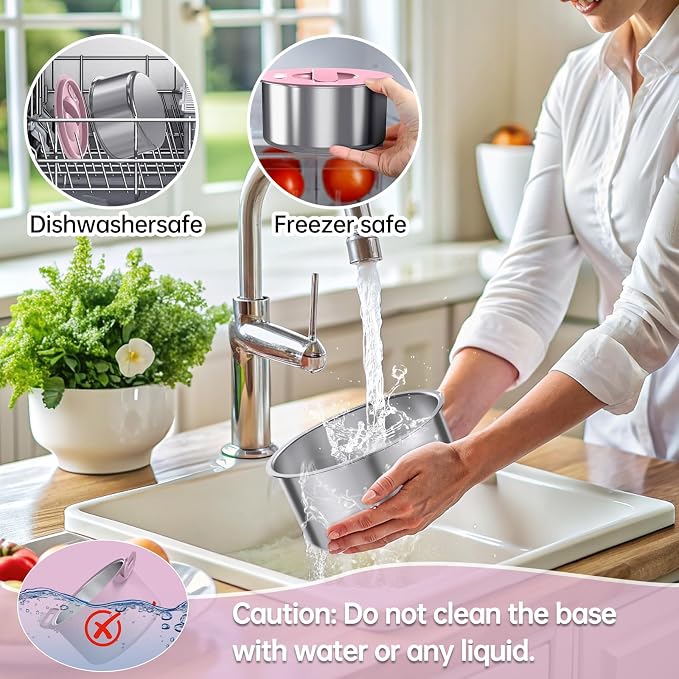 Electric Lunch Box Food Warmer, 34-Ounce Leakproof Portable Heated Lunch Container for Car, Truck, Office,Camping, 100W 12V/24V/110V/220V Bento Box Heater Gift For Women Men (Light Pink)