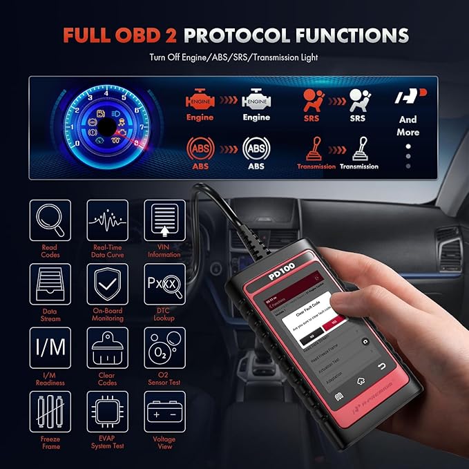 A-Premium 2025 PD100A for VW Audi Skoda Seat Full System OBD2 Scanner Diagnostic Tool, Bi-Directional Code Read Scan Tool, Full Reset (Engine/ABS/Oil/EPB/...), Battery Register, Live Data, AutoVIN