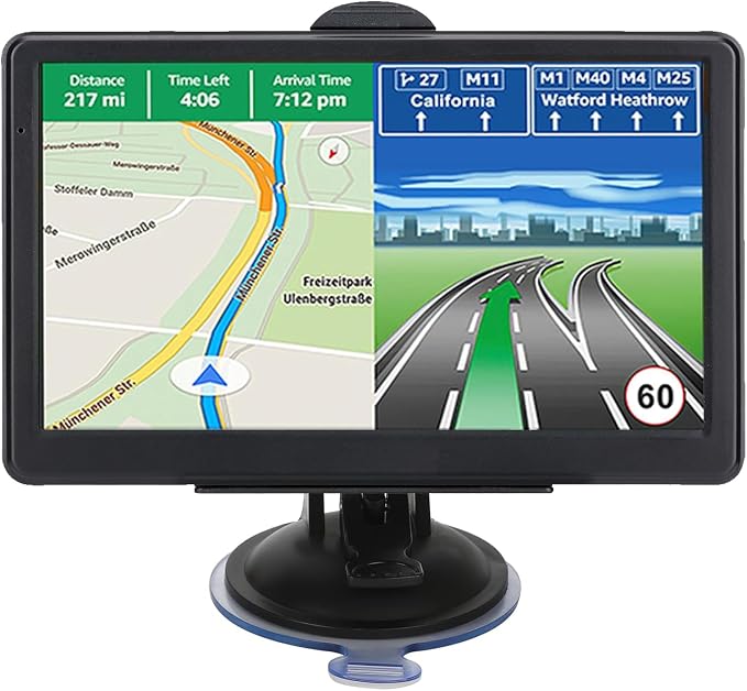 GPS Navigator for Car Truck RV, 7 Inch Touch Screen, Latest 2026 Maps for Car GPS, Support Voice Turn-by-Turn Guidance, Speed and Red Light Warning, Custom Truck Routing